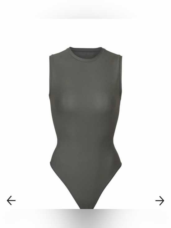 SKIMS Tops - SKIMS FITS EVERYBODY HIGH NECK BODYSUIT BS-BST-0232 COLOR: GUNMETAL SIZE: 2X @